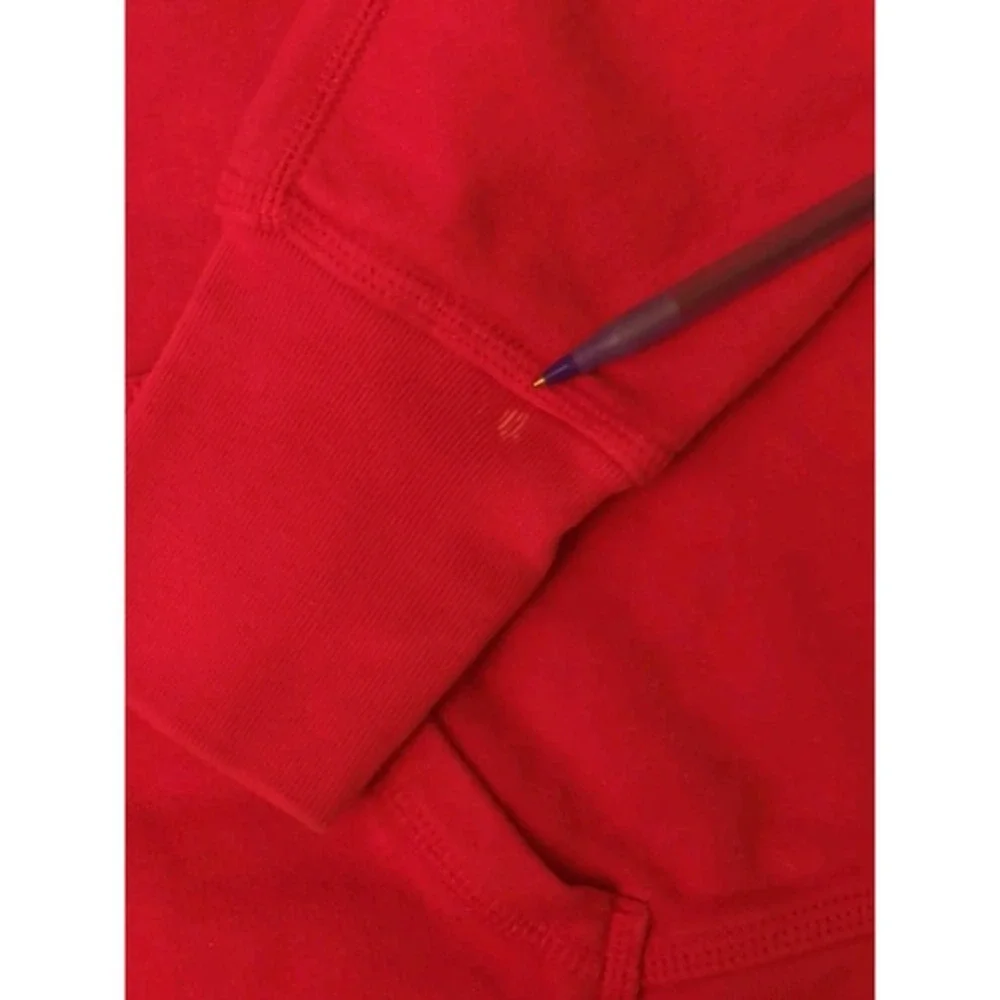 Nike Spellout Womens Red Hoodie Size L Zip Up Large Swoosh Sportswear Jacket Y2K